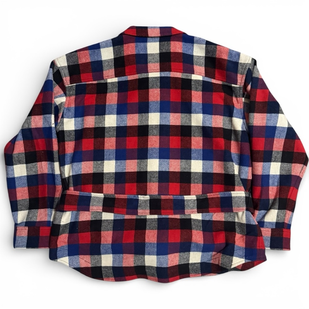 Lauren Ralph Lauren Plaid Wool Blend Shirt Jacket Red Blue Cabincore NWT XL - Picture 4 of 7